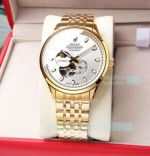 Replica 82S7 JH Factory Rolex Oyster Perpetual White Dial Yellow Gold Band 40mm Watch 